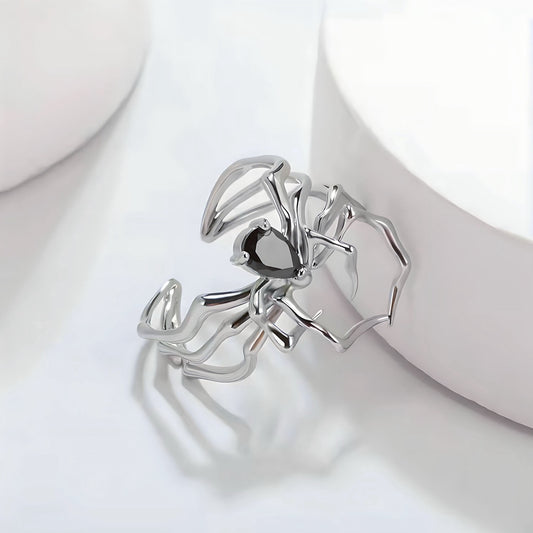 Onyx Spider Ring